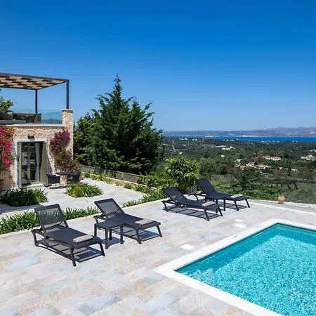 Villa Anthos - Superb Panoramic Sea And Hill Views With Private Pool *