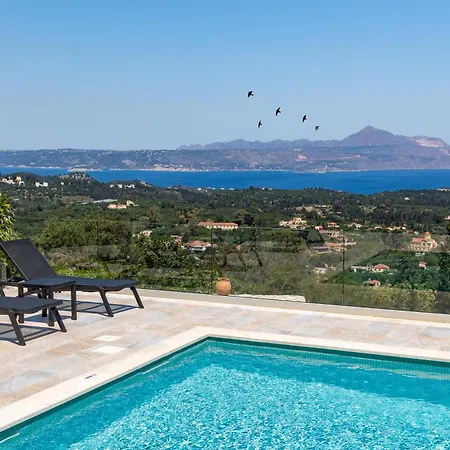 Anthos - Superb Panoramic Sea And Hill Views With Private Pool Villa Gavalohóri